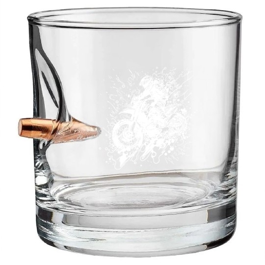 Off-road Motorcycle Racing Style Jump Splash Bullet Whiskey Glasses