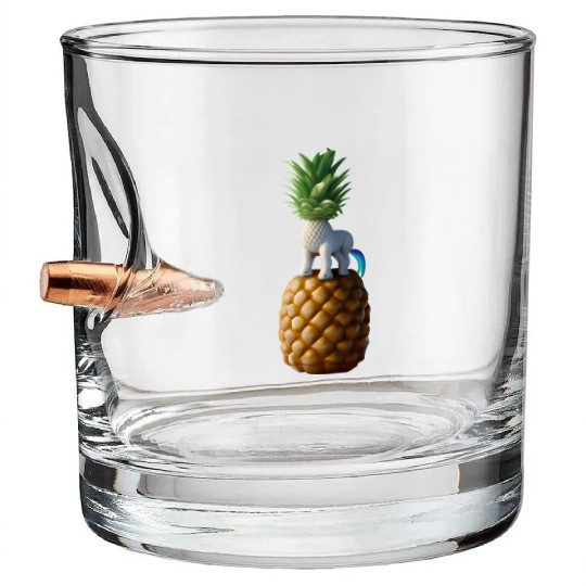 Pineapple unicorn - tropical unicorn Bullet Whiskey Glasses