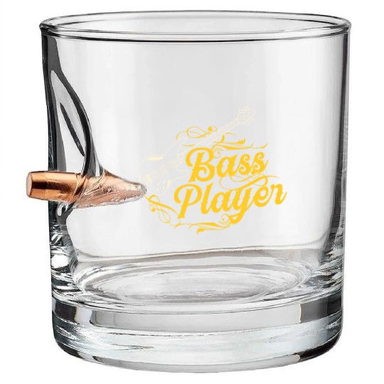 Bass Player Music Guitar Band Musician Bullet Whiskey Glasses