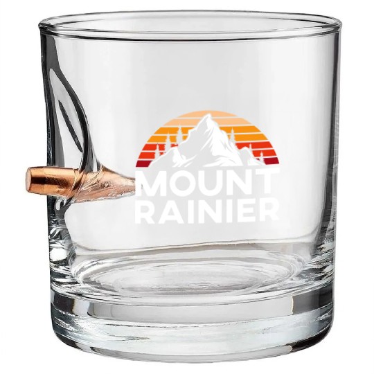 Mount Rainier Mountaineer Summit Sport Hiking Bullet Whiskey Glasses