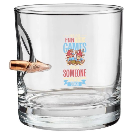 Bingo Card Game Grandma Bingo Player Bingo Cards Bullet Whiskey Glasses