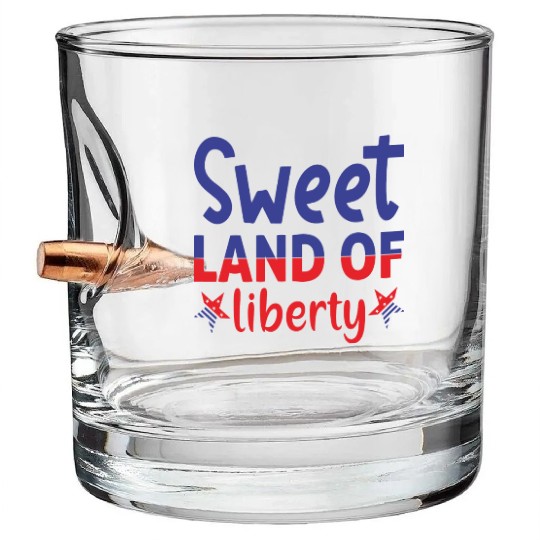 Sweet Land of Liberty Bullet Whiskey Glasses