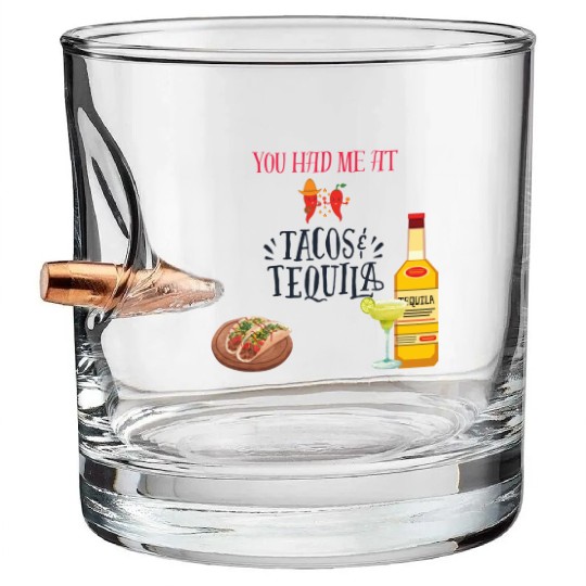 Tacos & Tequila Bullet Whiskey Glasses