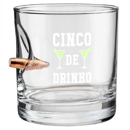 Cinco De Drinko Lime Cinco De Mayo May Fifth Bullet Whiskey Glasses