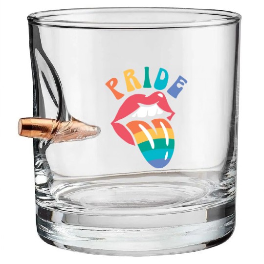 Gay Rights Rainbow Pride Month LGBTQ Gay Pride Bullet Whiskey Glasses