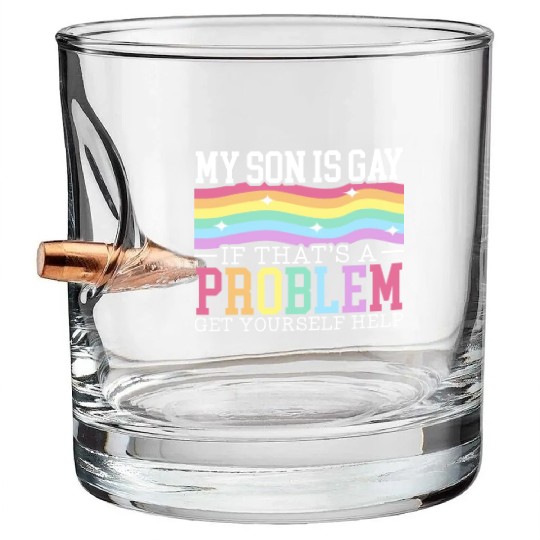 Gay Rights Rainbow Pride Month LGBTQ Gay Pride Bullet Whiskey Glasses