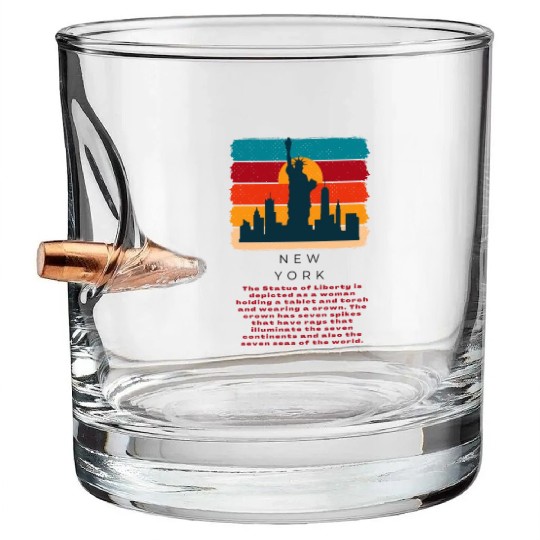 The Statue of Liberty Bullet Whiskey Glasses