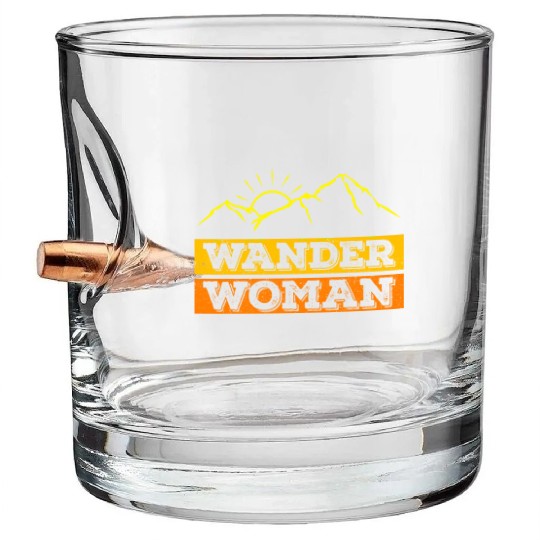 Wanderwoman Mountaineering Hiking Women Bullet Whiskey Glasses