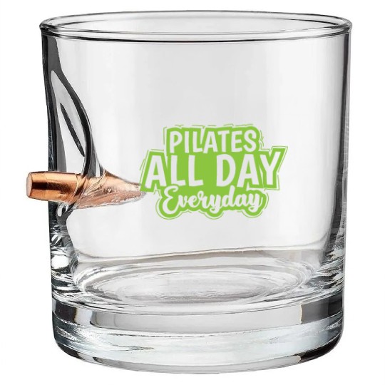 Pilates all Day Everyday Powerhouse Bullet Whiskey Glasses