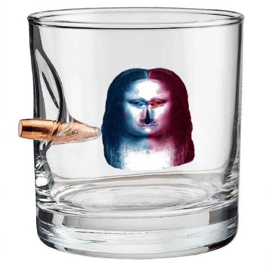 Monalisa Concept Leonardo Da Vinci Bullet Whiskey Glasses