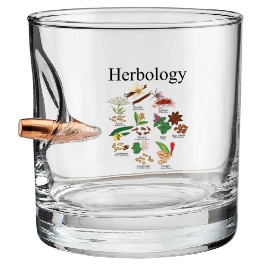 Herbology Plant Lady Herb Flower Garden Herbology Bullet Whiskey Glasses