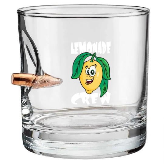 Sweet Kids Lemon Motif Bullet Whiskey Glasses