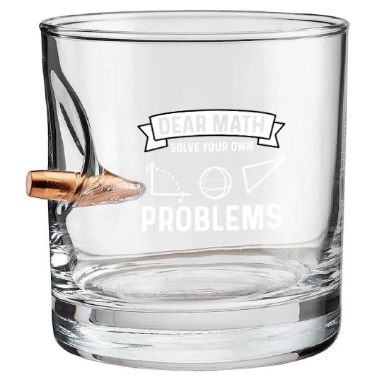 Math Mathematician Math Teacher Bullet Whiskey Glasses