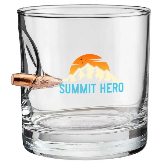 Summit Hero Climbers Mountaineering Mountain Guide Bullet Whiskey Glasses