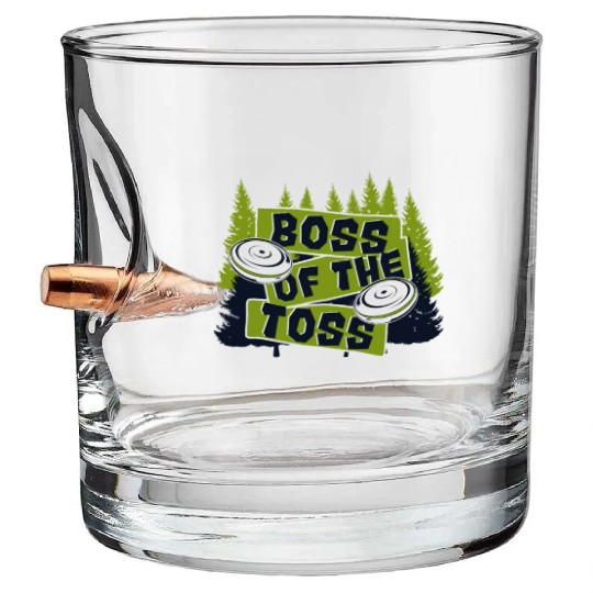 Boss Of The Toss Player Pro Frisbee Buddy Disc Bullet Whiskey Glasses