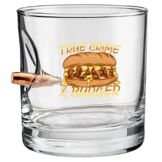 True Crime Murder Spy Crime Interest Gift Idea Bullet Whiskey Glasses
