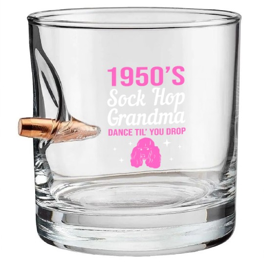 Retro Dance 1950s Sock Hop Dancing Grandma Bullet Whiskey Glasses