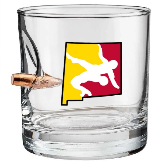 New Mexico Wrestling Bullet Whiskey Glasses