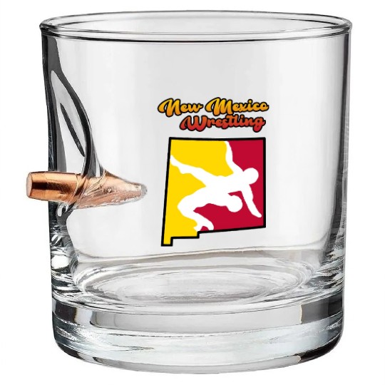 New Mexico Wrestling Bullet Whiskey Glasses