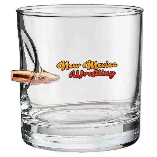 New Mexico Wrestling Bullet Whiskey Glasses