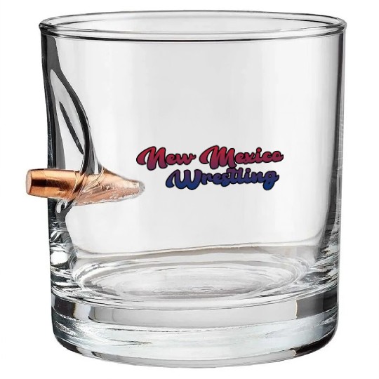 New Mexico Wrestling Bullet Whiskey Glasses