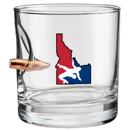 Idaho Wrestling (USA Colors) Bullet Whiskey Glasses