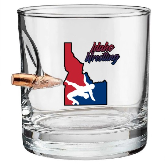 Idaho Wrestling (USA Colors) Bullet Whiskey Glasses