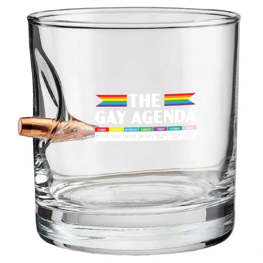 Gay Rights Rainbow Pride Month LGBTQ Gay Pride Bullet Whiskey Glasses
