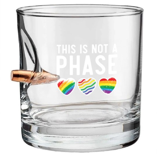 Gay Rights Rainbow Pride Month LGBTQ Gay Pride Bullet Whiskey Glasses