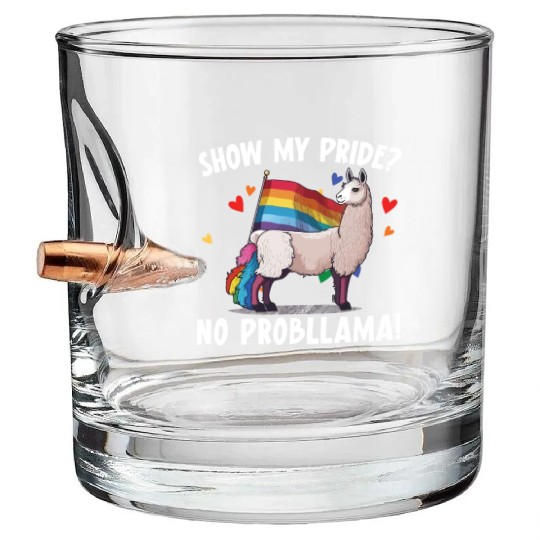 Gay Rights Rainbow Pride Month LGBTQ Gay Pride Bullet Whiskey Glasses
