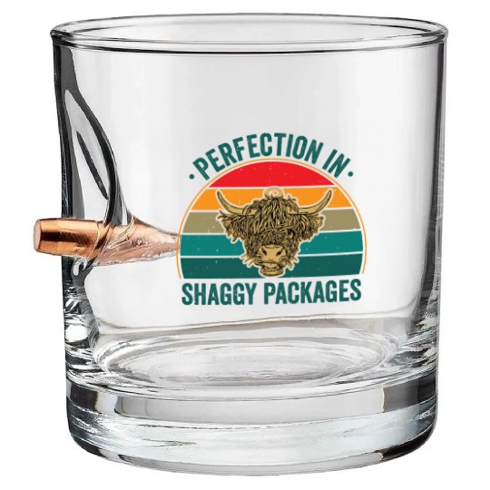 Perfection In Shaggy Packages Highland Cow Bullet Whiskey Glasses