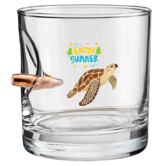 Sea Turtle Bullet Whiskey Glasses