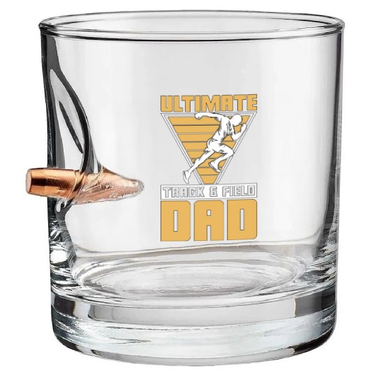 Ultimate Track & Field Dad Sprinting Athletic Race Bullet Whiskey Glasses