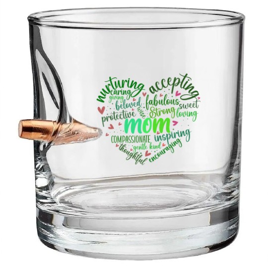 Mother's Day Heart SVG Bundle. Bullet Whiskey Glasses