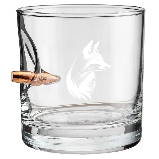 Pretty Forest Fox Nature Portrait Bullet Whiskey Glasses