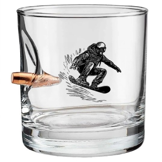 Snowboarding Jump Style Crass Snowboard Move Bullet Whiskey Glasses