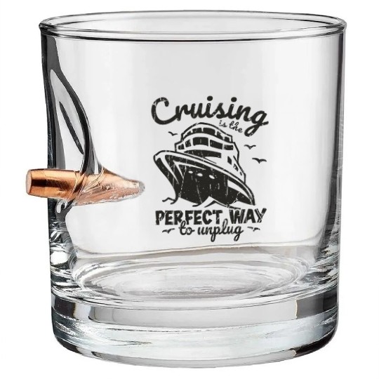 Cruising is the perfect way to unplug - Cruise Bullet Whiskey Glasses