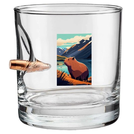 Capybara Nature Capibara Bullet Whiskey Glasses