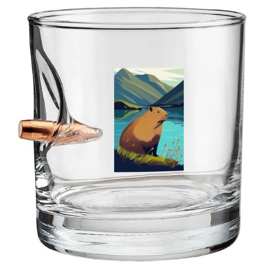 Capybara Nature Capibara Bullet Whiskey Glasses