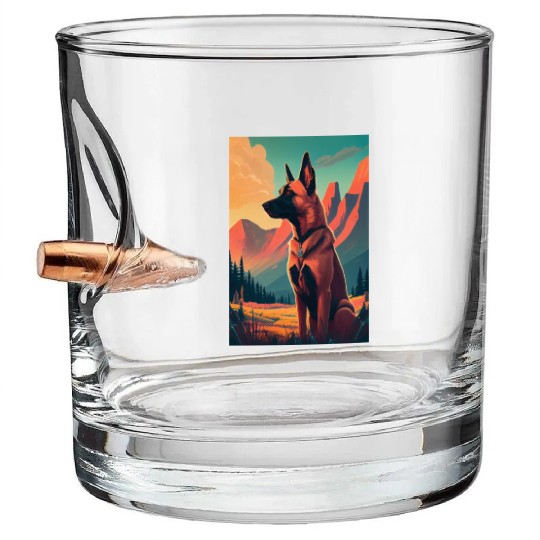 Belgian Malinois Nature Bullet Whiskey Glasses