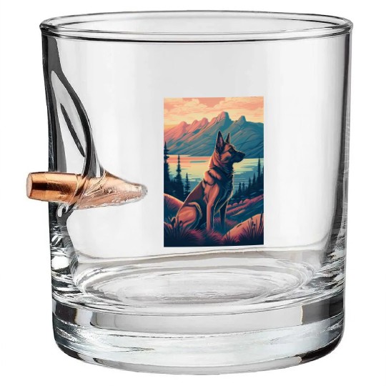 Belgian Malinois Nature Bullet Whiskey Glasses