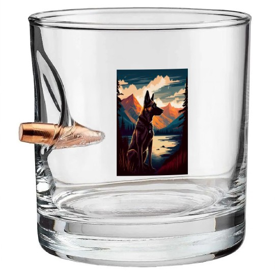 Belgian Malinois Nature Bullet Whiskey Glasses
