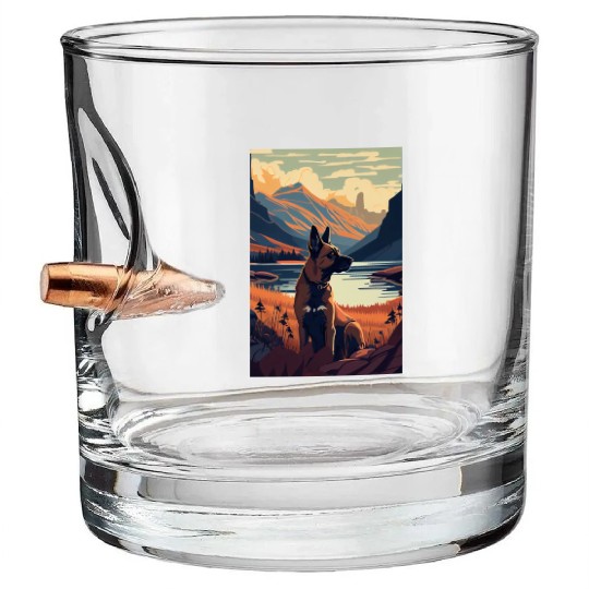 Belgian Malinois Nature Bullet Whiskey Glasses