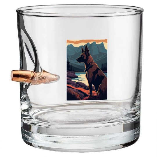 Belgian Malinois Nature Bullet Whiskey Glasses