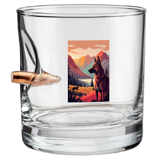 Belgian Malinois Nature Bullet Whiskey Glasses
