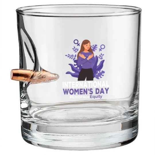 International Women's Day 2023 8 March IWD Embrace Bullet Whiskey Glasses
