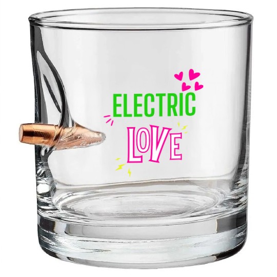 Electric Love in Neon Colors: Romance and Fun! Bullet Whiskey Glasses