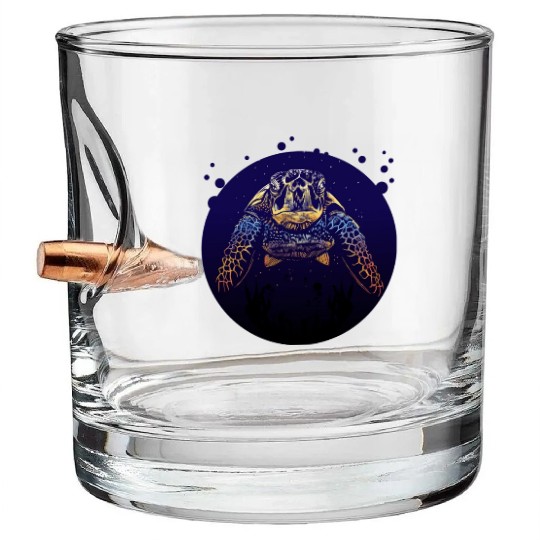 Sea Life - Colorful Sea Turtle Bullet Whiskey Glasses