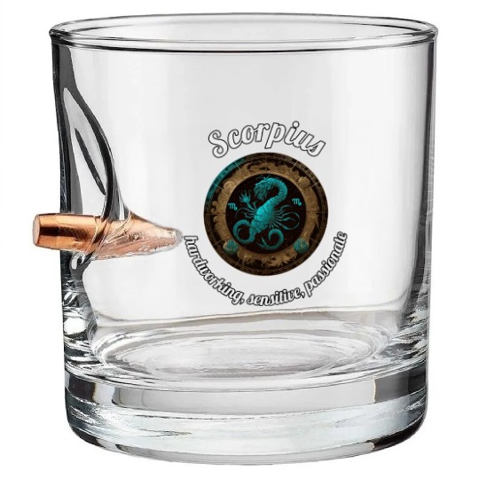 Scorpius Zodiac Sign Scorpio Astronomy Bullet Whiskey Glasses