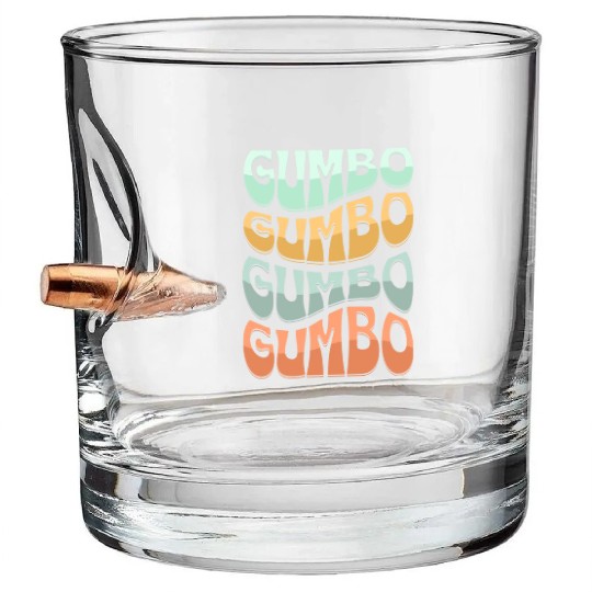 Gumbo Cajun Food Soup Lover Bullet Whiskey Glasses